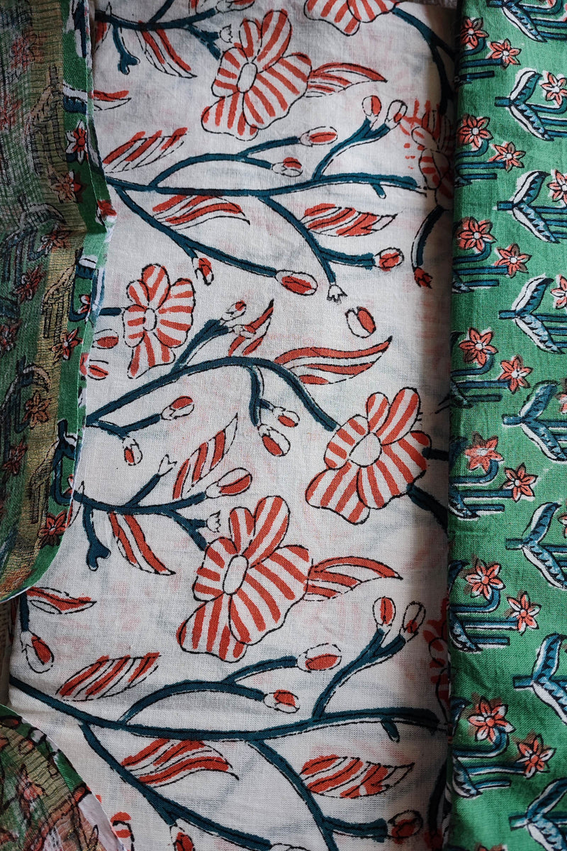 Handblock Print Pure Cotton Suit