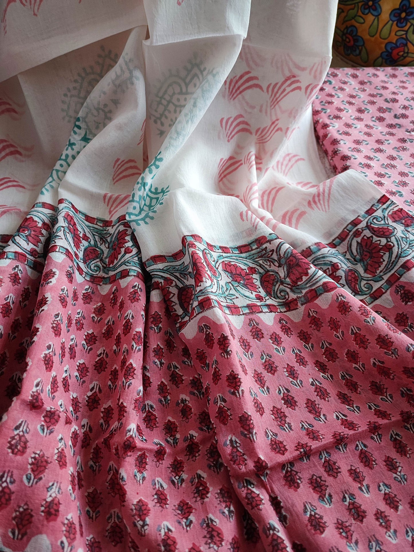 Handblock Print Pure Cotton Suit