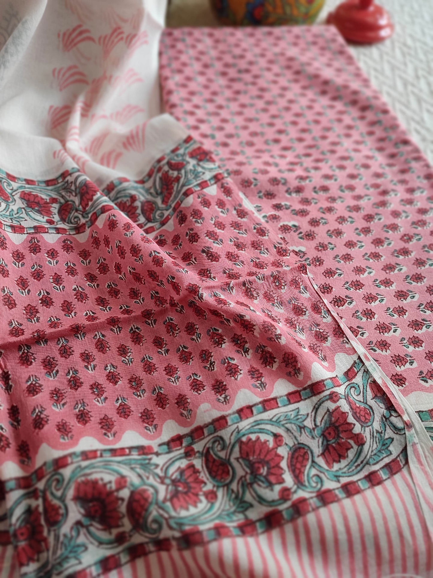 Handblock Print Pure Cotton Suit