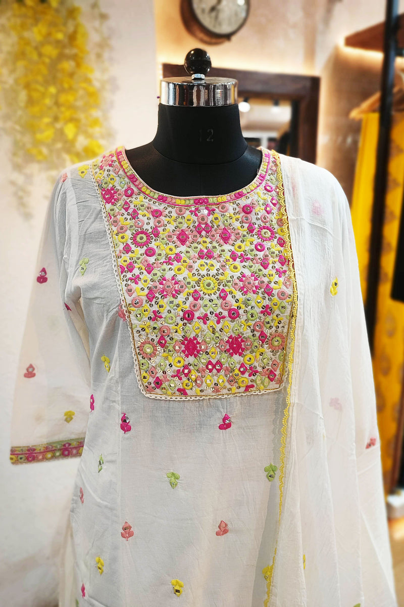 Pure Cotton Peach kurta pants set