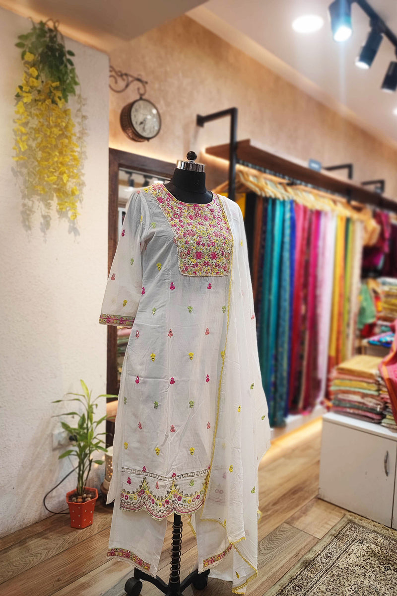 Pure Cotton Peach kurta pants set