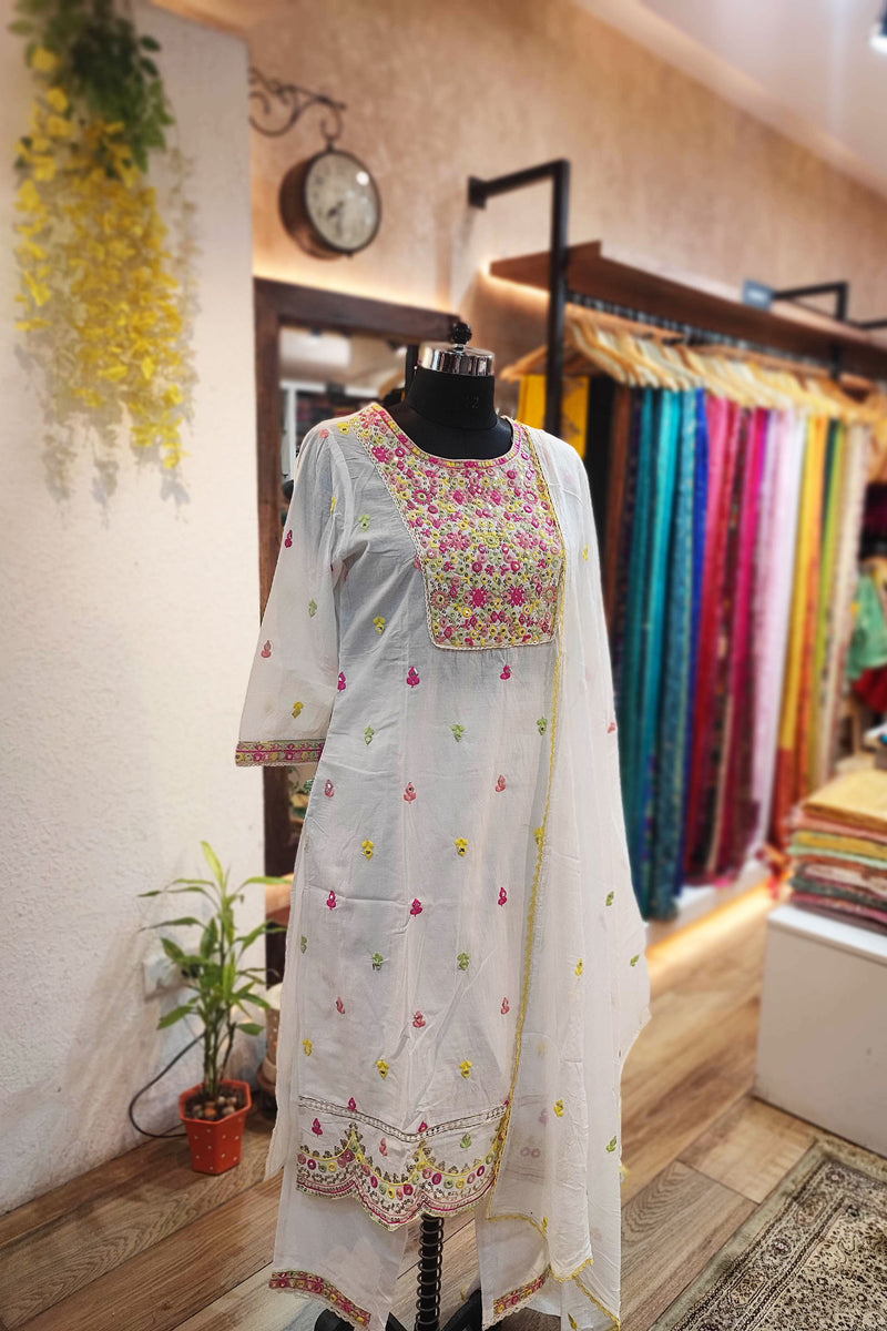 Pure Cotton Peach kurta pants set