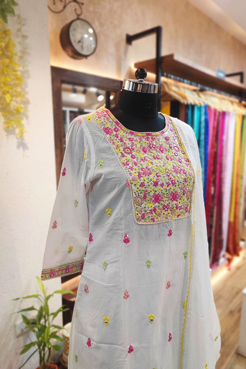 Pure Cotton Peach kurta pants set