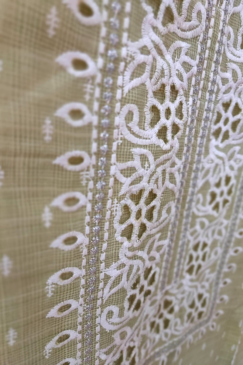 Kota linen Suit with cotton bottom and kota linen Dupatta