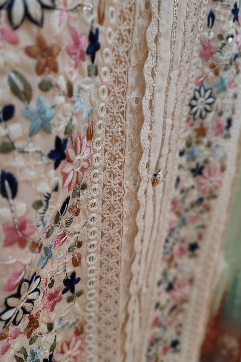 Cotton Suit with Premium Cotton Bottom and Pure Chiffon Dupatta