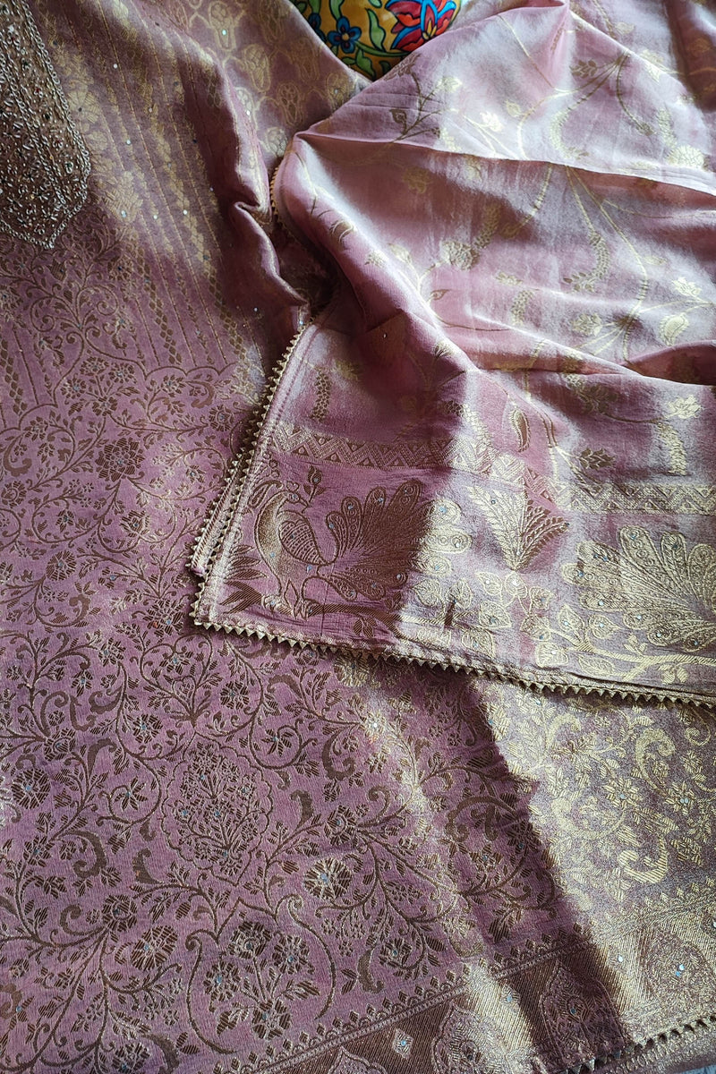 Soft Banarasi Brocade Party Wear Suit Material with Fine Dabka Work Product Title