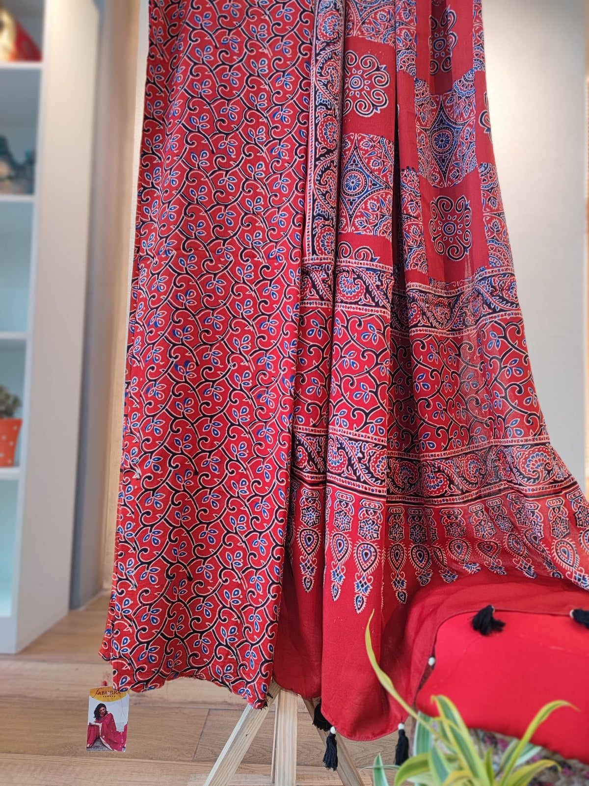 Rustic Red Premium Ajrakh Modal Silk Handblock Printed Suit Set